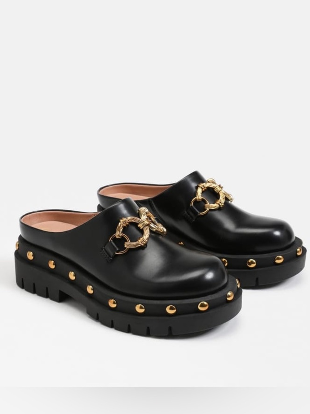 Circus by Sam Edelman Annie studded black gold clog size 9